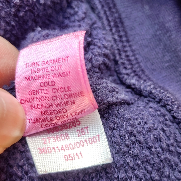 PINK Victoria's Secret Y2K Chargers Bling Logo Full Zip Hoodie Blue Jacket, Sz L - Picture 8 of 8